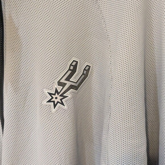 Nike San Antonio Spurs Men's 4XLT NBA Therma Flex Dri Fit Hoodie Gray Showtime - Picture 3 of 13